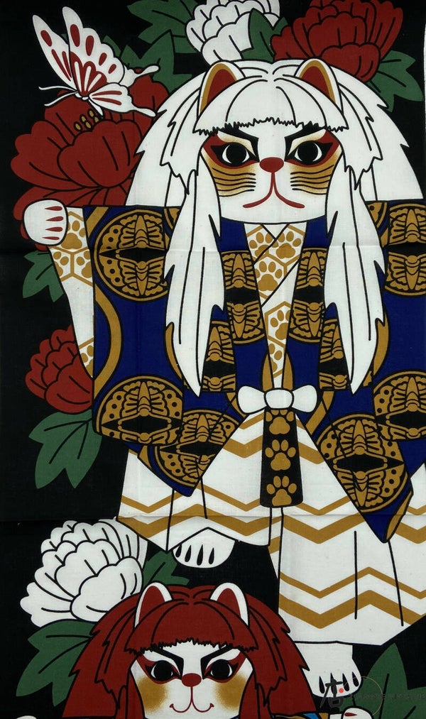 Tenugui handdoekje "Kabuki Renjishi"