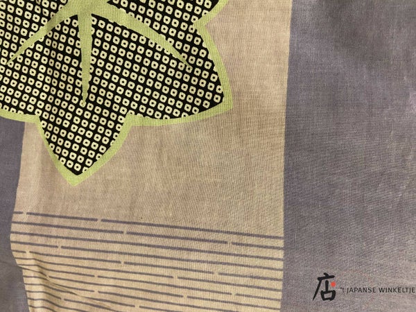 Yukata/kimono dames lila met momiji (herfstbladeren) patroon met band