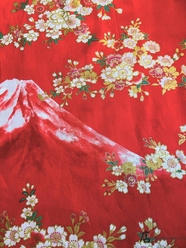 Yukata dames ''Mt. Fuji'' Rood (T-Yuk-D)
