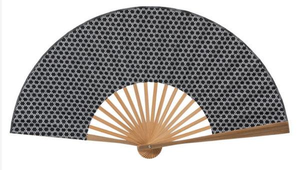 Zwarte waaier met patroon (D-Waaier-1B)