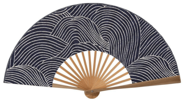 Zwarte waaier met patroon (D-Waaier-1A)