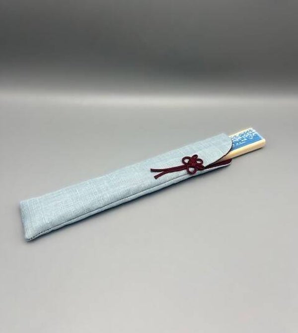 Waaierhoes blauw met rode strik   (D-Chi-3479)