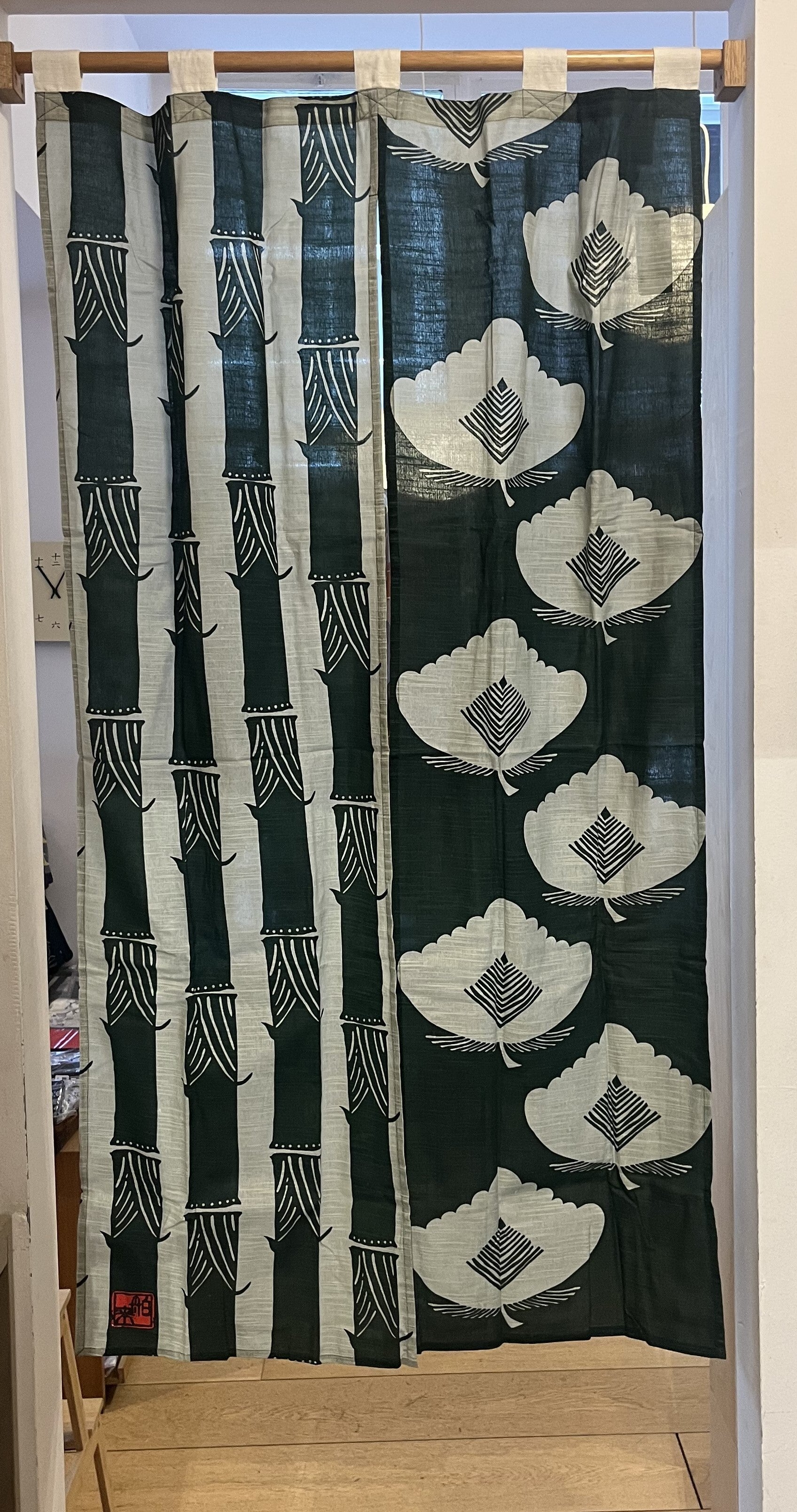 Noren "Shochiku groen" (T-Noren-12D)