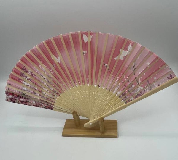 waaier met bloemenprint in het roze (d-chi-3484)