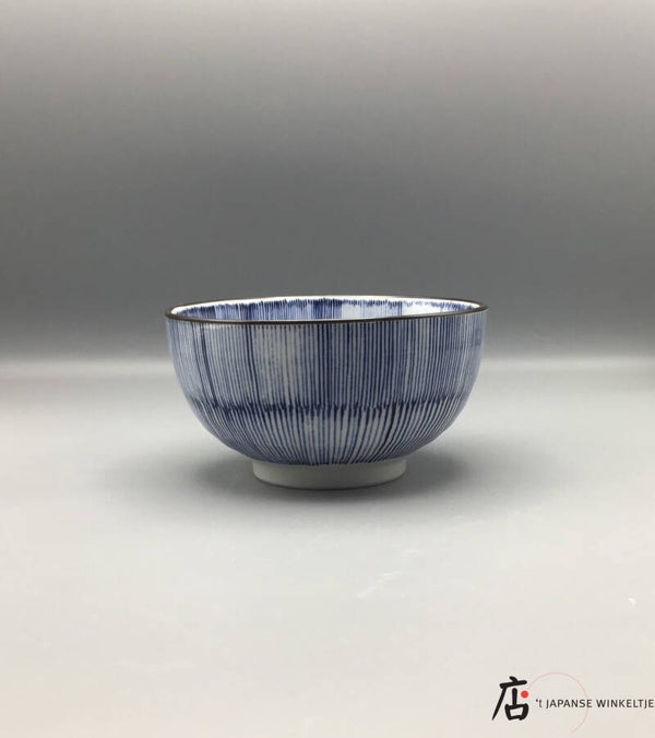Donburi wit met fijne verticale strepen (K-Kigu-22-74)