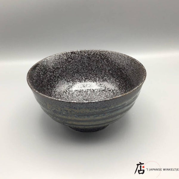Donburi / Grote Diepe Kom zwart Ø 17 cm 8,5 cm (K-Koba-5)