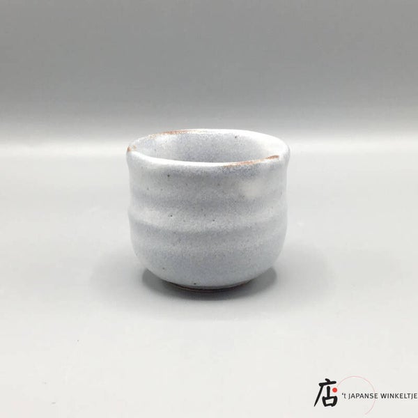 Chawan / Thee kom grijs (Shino-Yaki) Ø 7,4 cm 6,4 cm hoog (K-Koba-8)