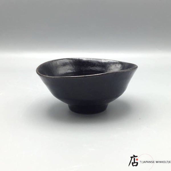 Kobachi zwart handgemaakt (黒紺小鉢) van Norikazu Ogawa Ø 11,5 cm (K-Oga22-6)
