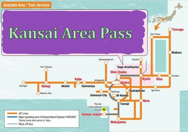 Japan Rail Pass (Kansai Area Pass)