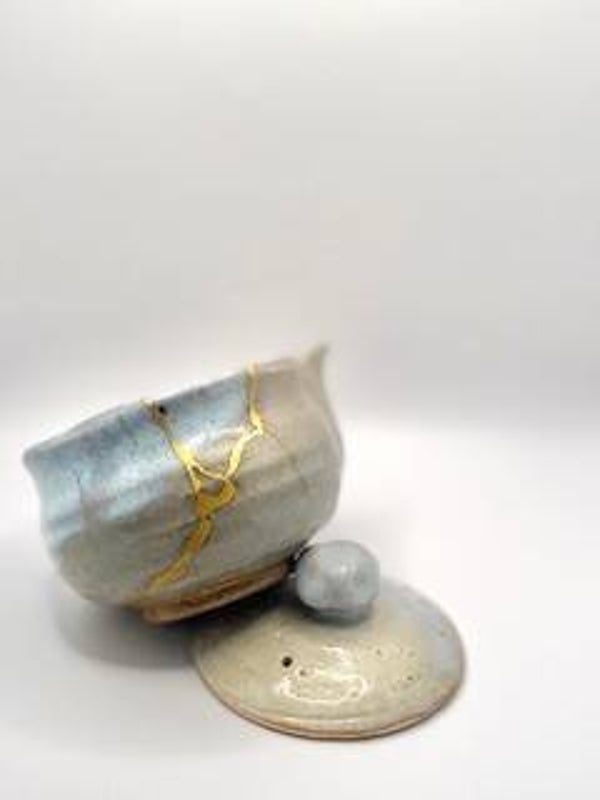 Kintsugi Hagi ware Theepotje (K-Kint-6)