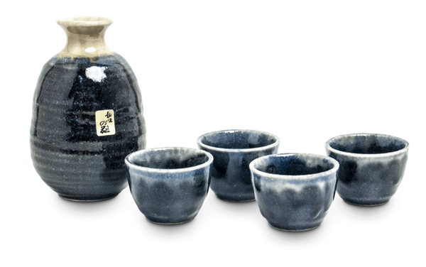 Sake set blauw/wit (K-EM-40115)