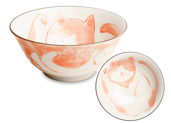 Donburi S Neko totaal roze en blauw (K-EM-40077a, b, c, d)