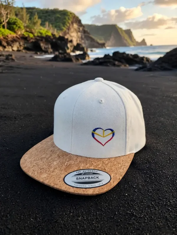 Casquette Blanc cassé  Coeur la réunion  Léffet Métiss