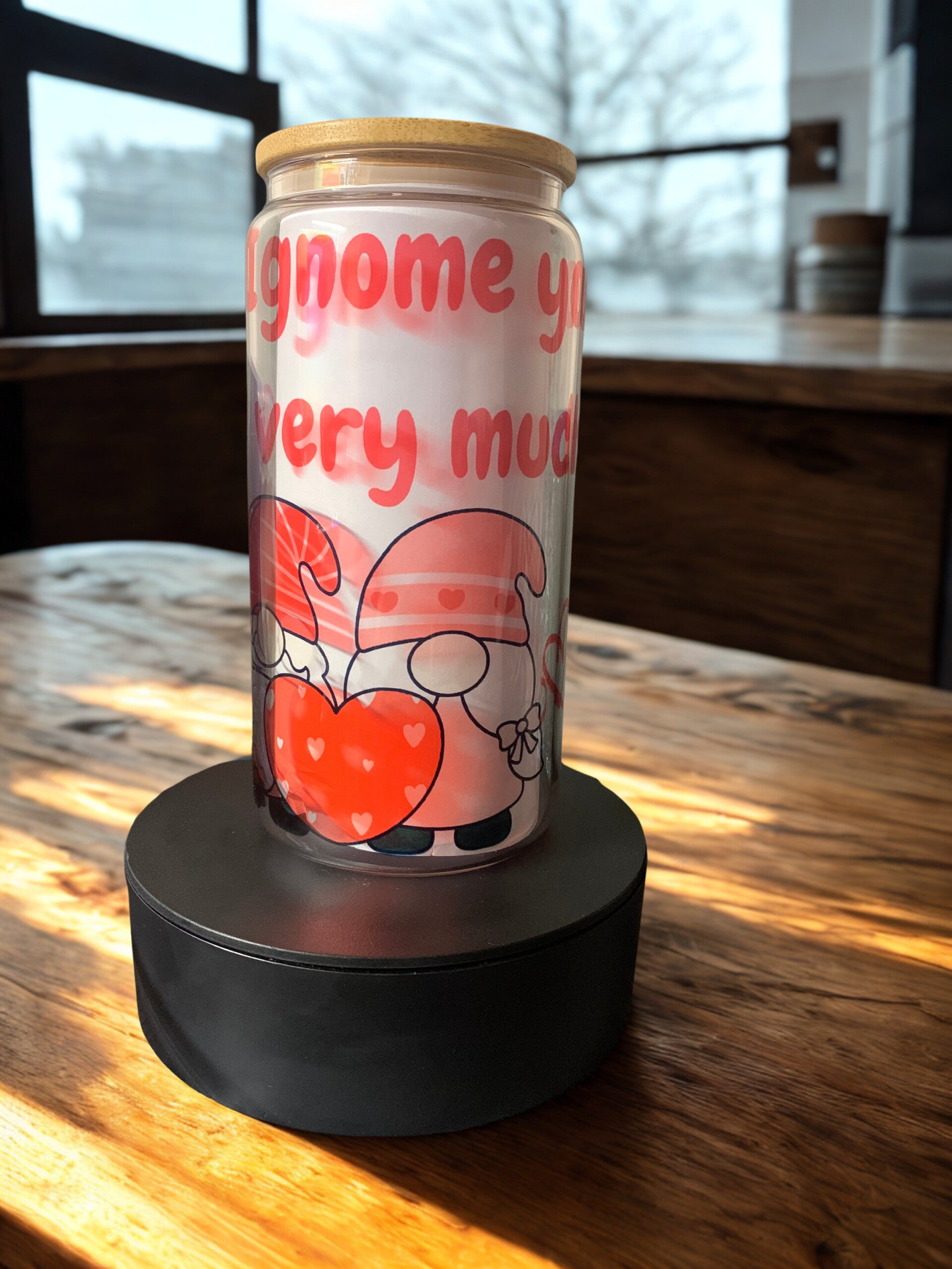 Gnome You Glass cup 20oz