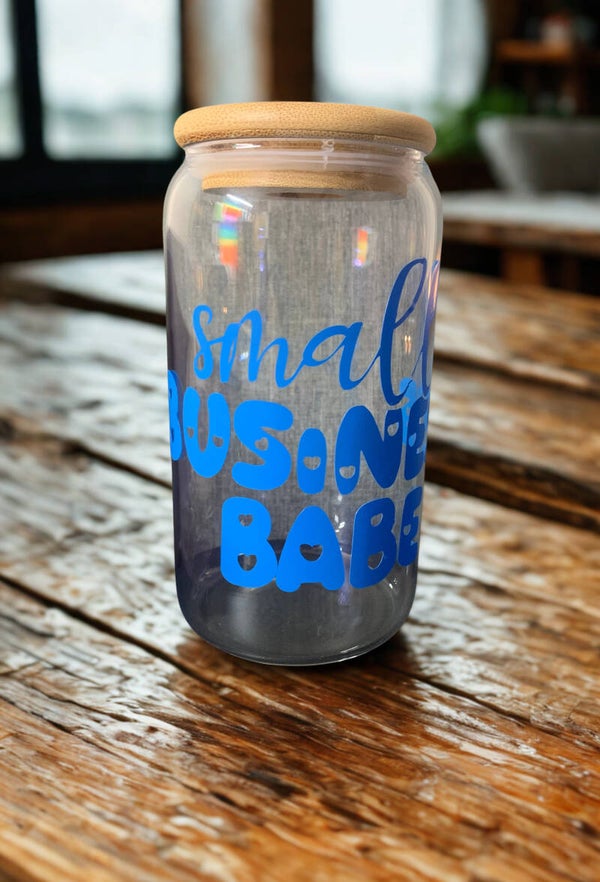 Small business Babe 16oz Libby glass cup