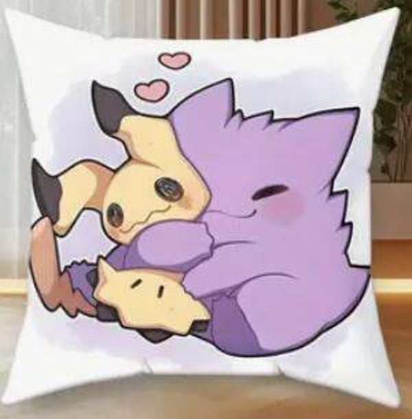 Mimikyu and Gengar Cushion Cover