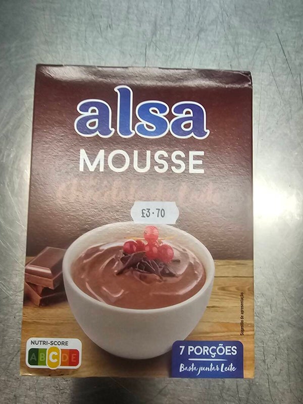 Alsa mousse chocolate de leite