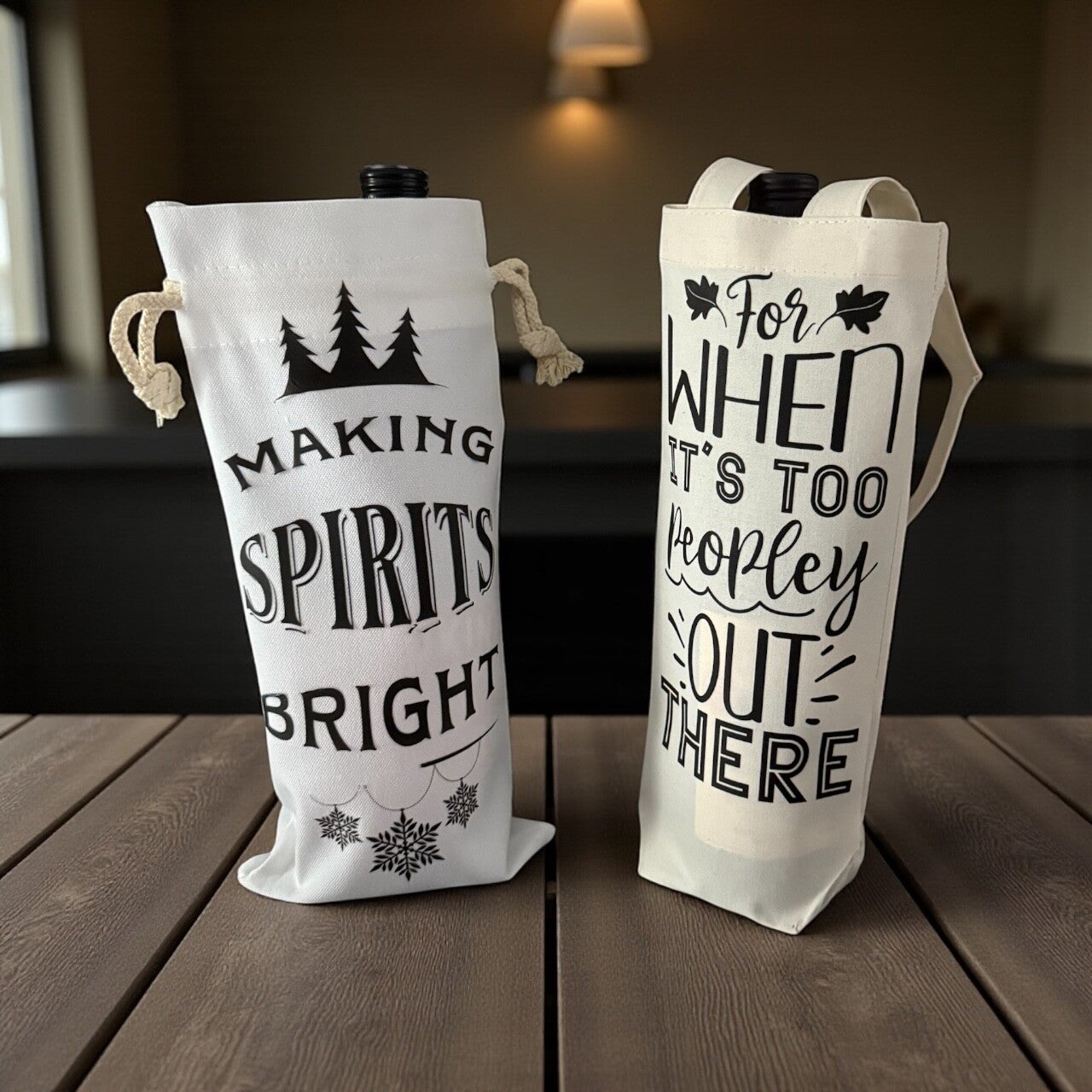 Custom Canvas Wine Bags