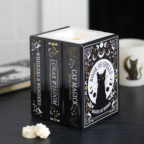 Quemador Black Cat Book of Spells