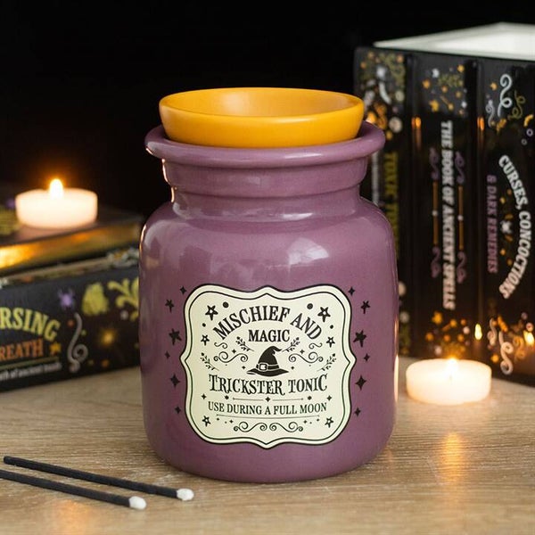 Quemador Botella Morada de Poción Magica y Travesuras