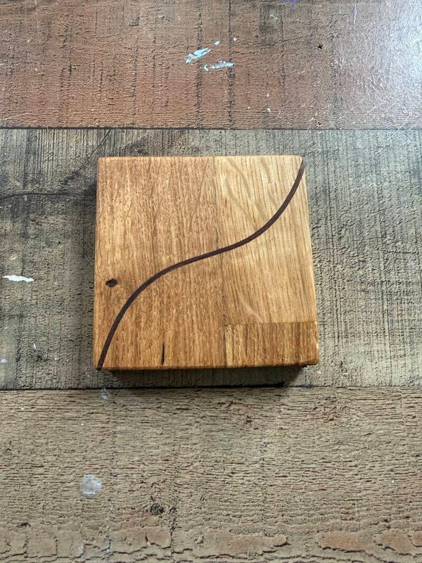 The Wave – Set of 4 Solid Oak Handmade Wooden Coasters