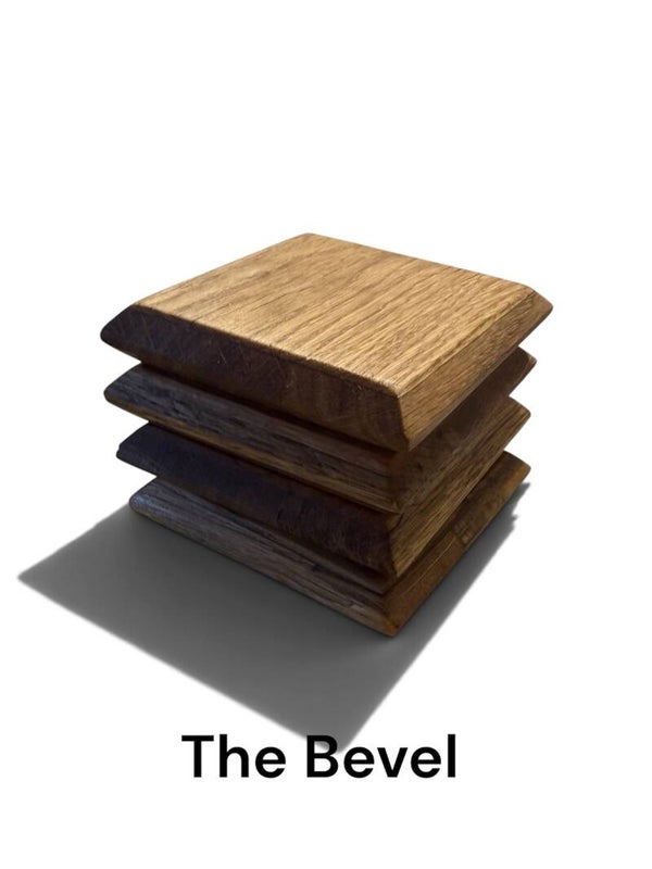 The Bevel™ – Handmade Solid Oak Coaster Set of 4