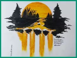 Oil Pastel: ZEN SUN - 2022