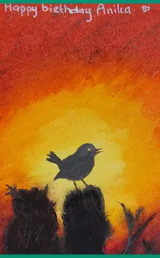 Oil Pastel: HAPPY BIRDDAY - 2022