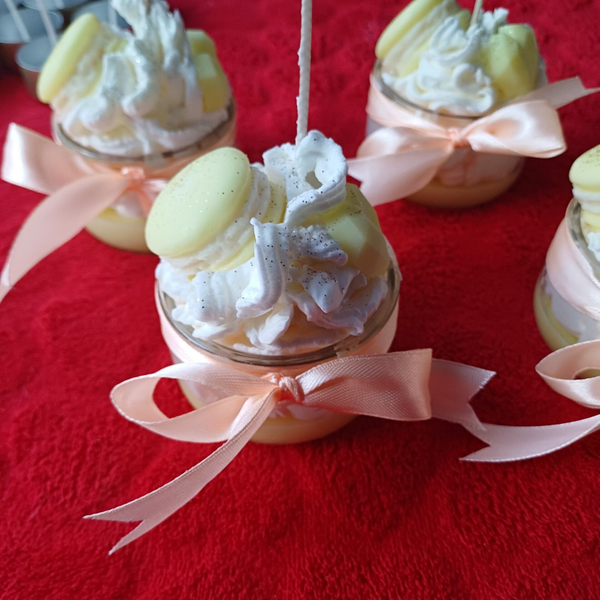 Bougie gourmande Macaron vanille