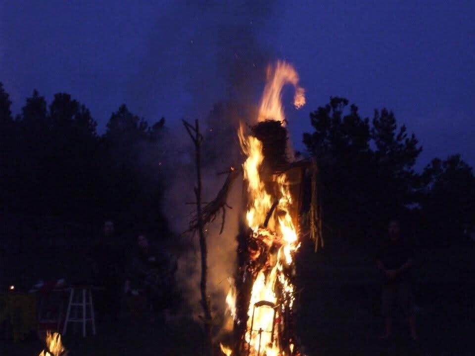 The fire is catching now highlighting his form.