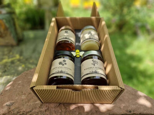 225g-Honige in der traditionellen 4er Geschenkverpackung