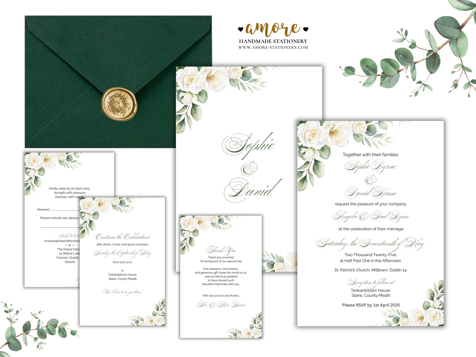 Greenery Digital Invitation Suite 5 x Templates