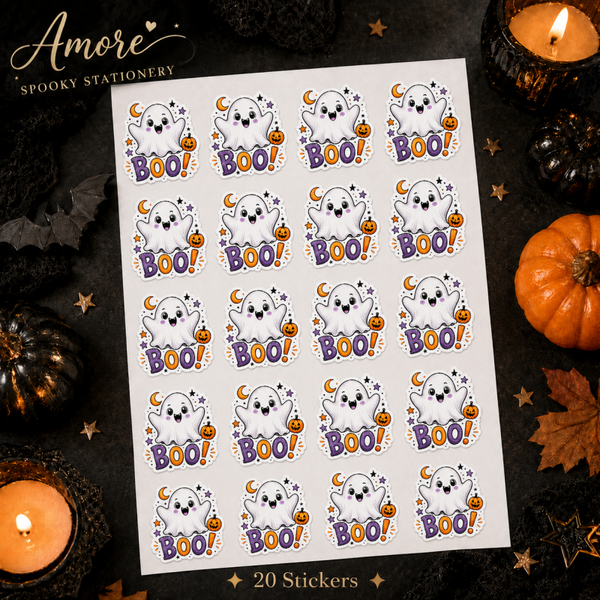 Boo Halloween Stickers
