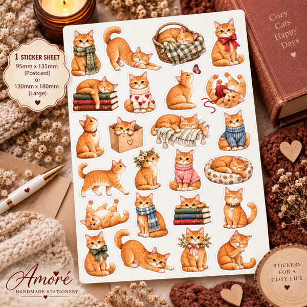 Ginger Cats Stickers - Mixed