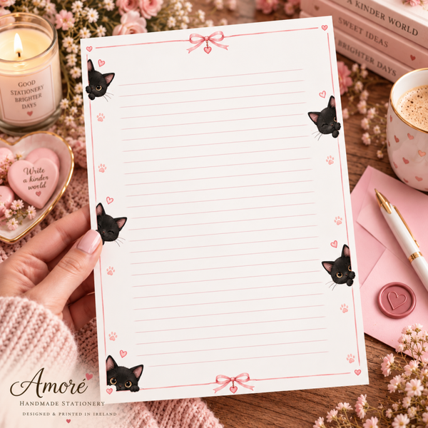 Peeping Cat A5 Writing Paper Set