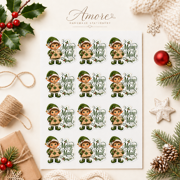 Christmas Merry Mail Stickers