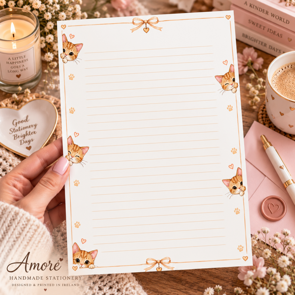 Peeping Cat A5 Writing Paper Set