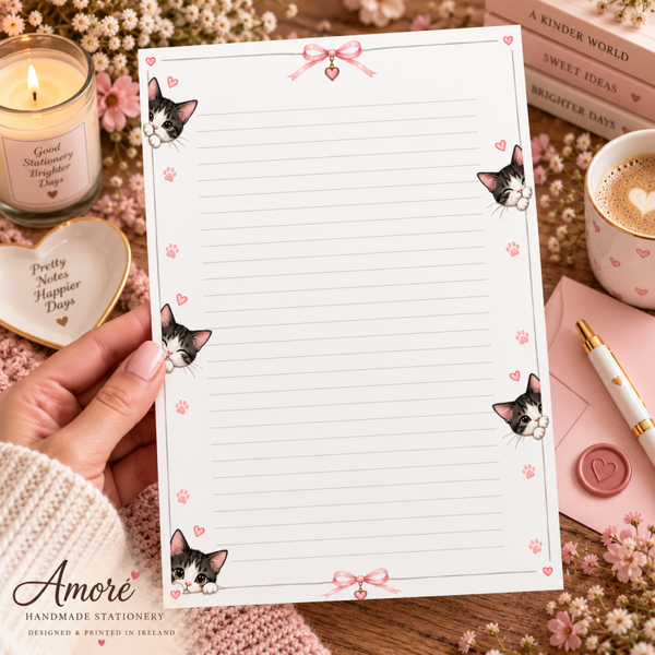 Peeping Cat A5 Writing Paper Set