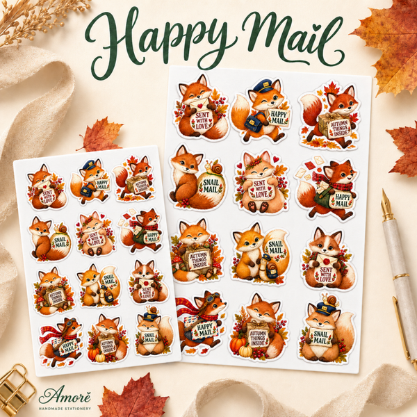 Happy Mail Autumn Stickers - Mixed