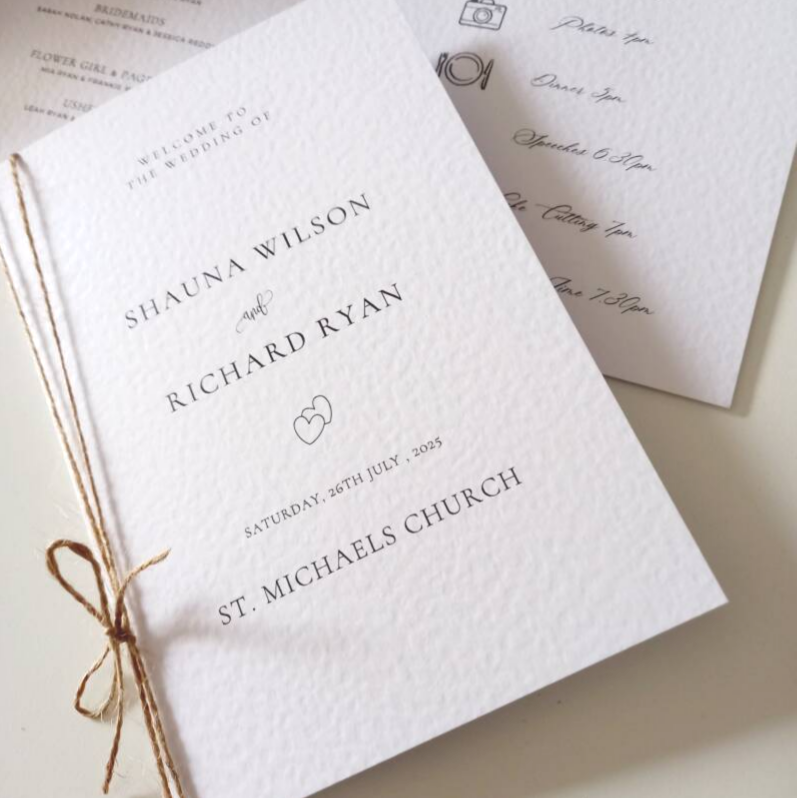 ♥︎ Rustic ♥︎ Ceremony Booklets with twine