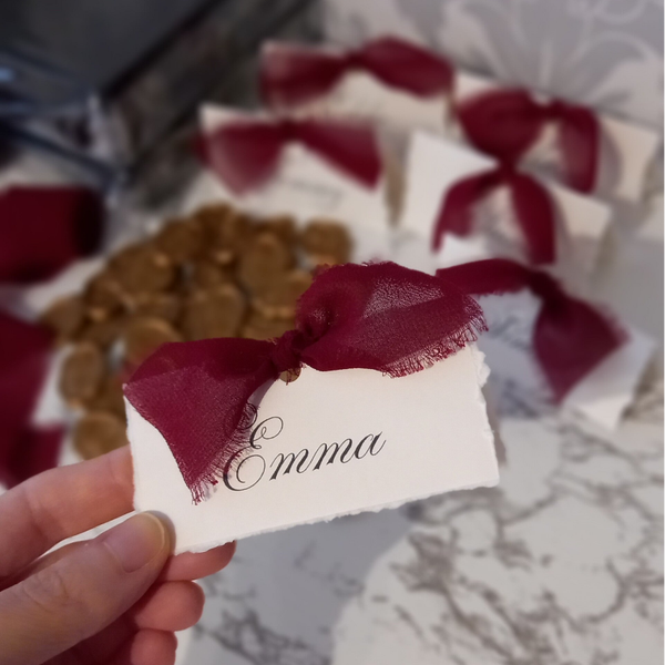 ♥︎ Deckle Edge Place Cards ♥︎Tent Card