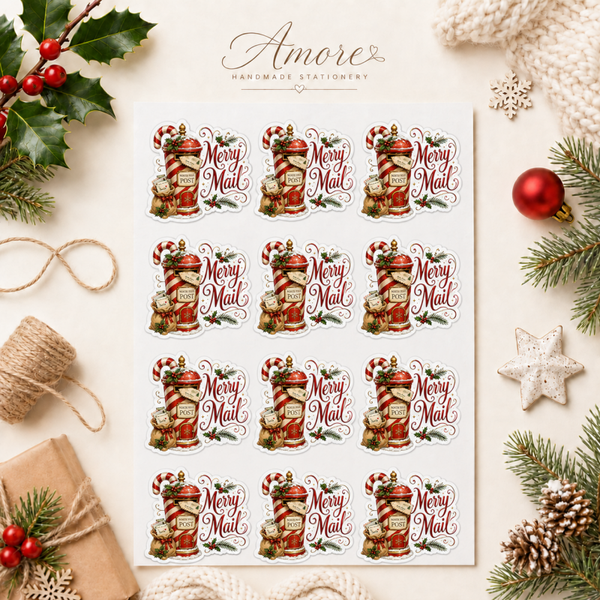 Christmas Merry Mail Stickers
