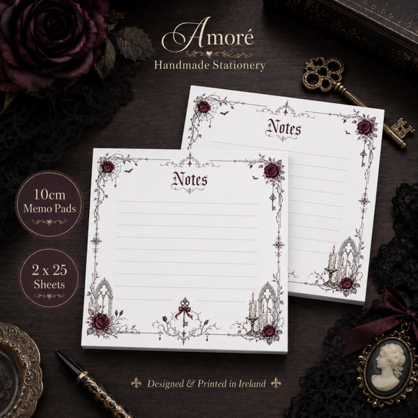 Gothic Rose Memo pads | Set of Two