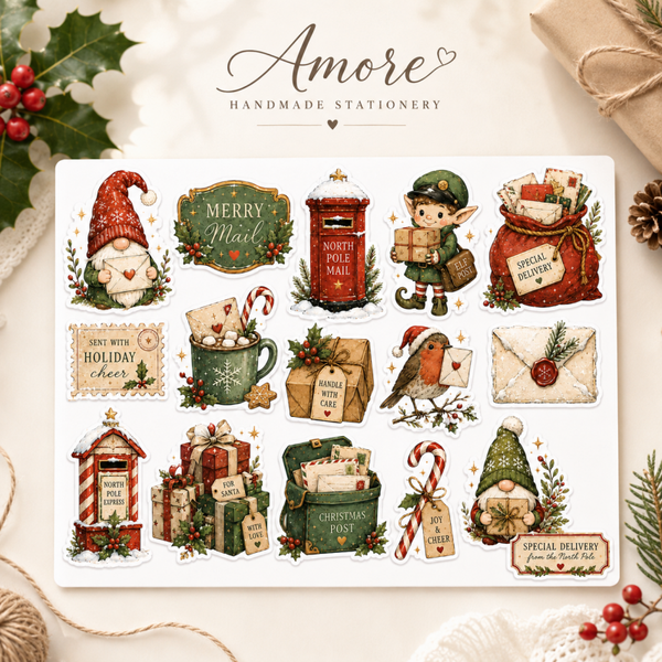 Christmas Merry Mail Stickers - Mixed