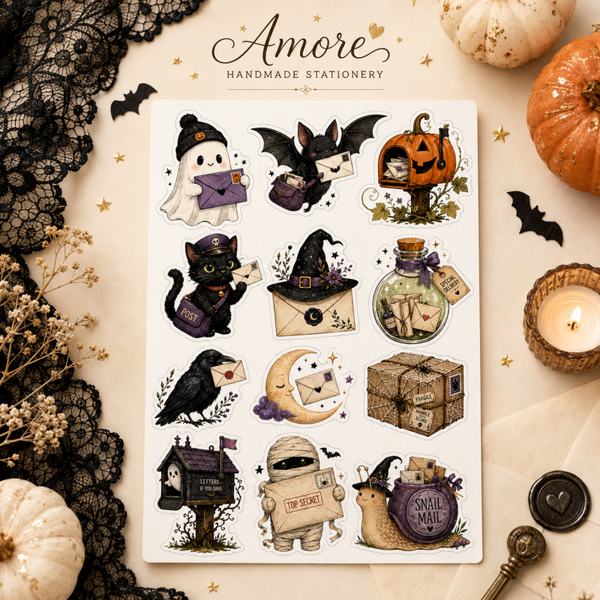 Halloween Spooky Mail Stickers - Mixed