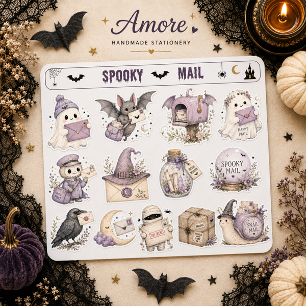 Halloween Spooky Mail Stickers - Mixed