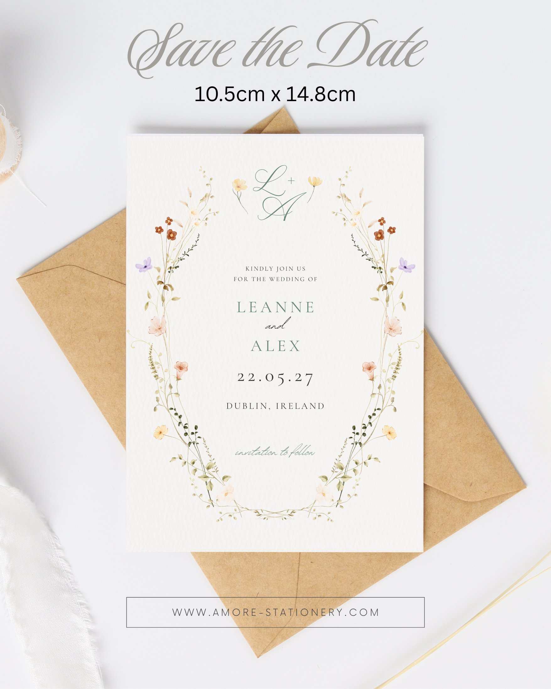 Caoimhe Digital Save the Date Template A6