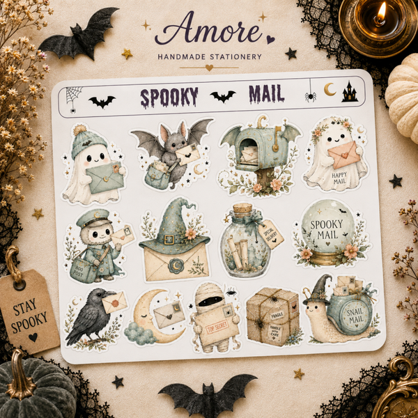 Halloween Spooky Mail Stickers - Mixed