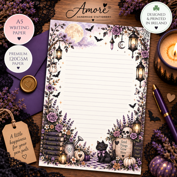 Whimsical Cat A5 Writing Paper Set