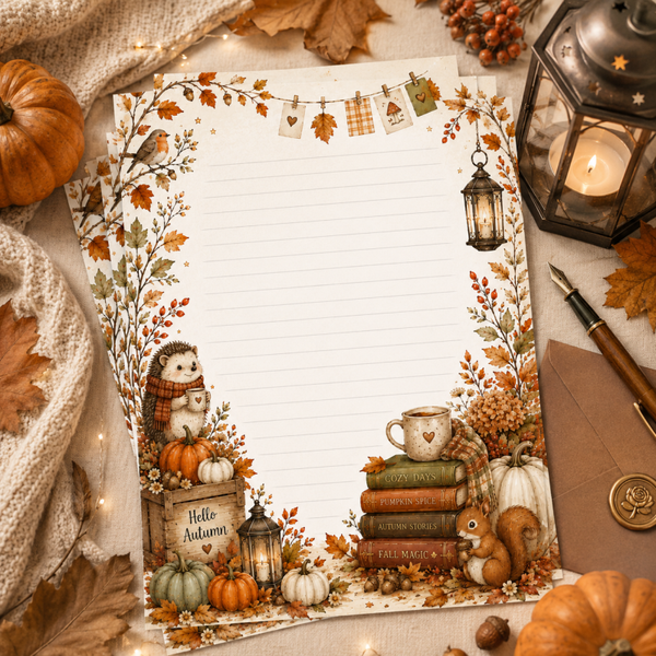 Autumn Friends A5 Writing Paper Set